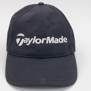 TaylorMade Black Golf Hat Hook Loop Adjustable One Size‎